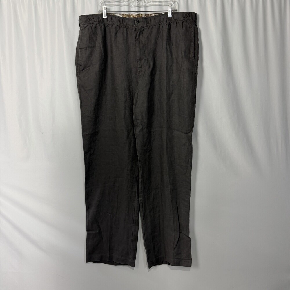 28 Palms Womens Linen Pants Plus Size 20  High Rise Slash Pockets NWOT